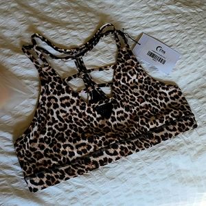 Leopard Grid Bra